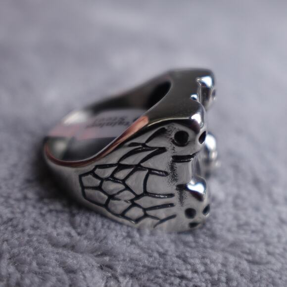 Stainless Steel Cross & Skulls Ring Size 11 RSRN-205 - Picture 5 of 5